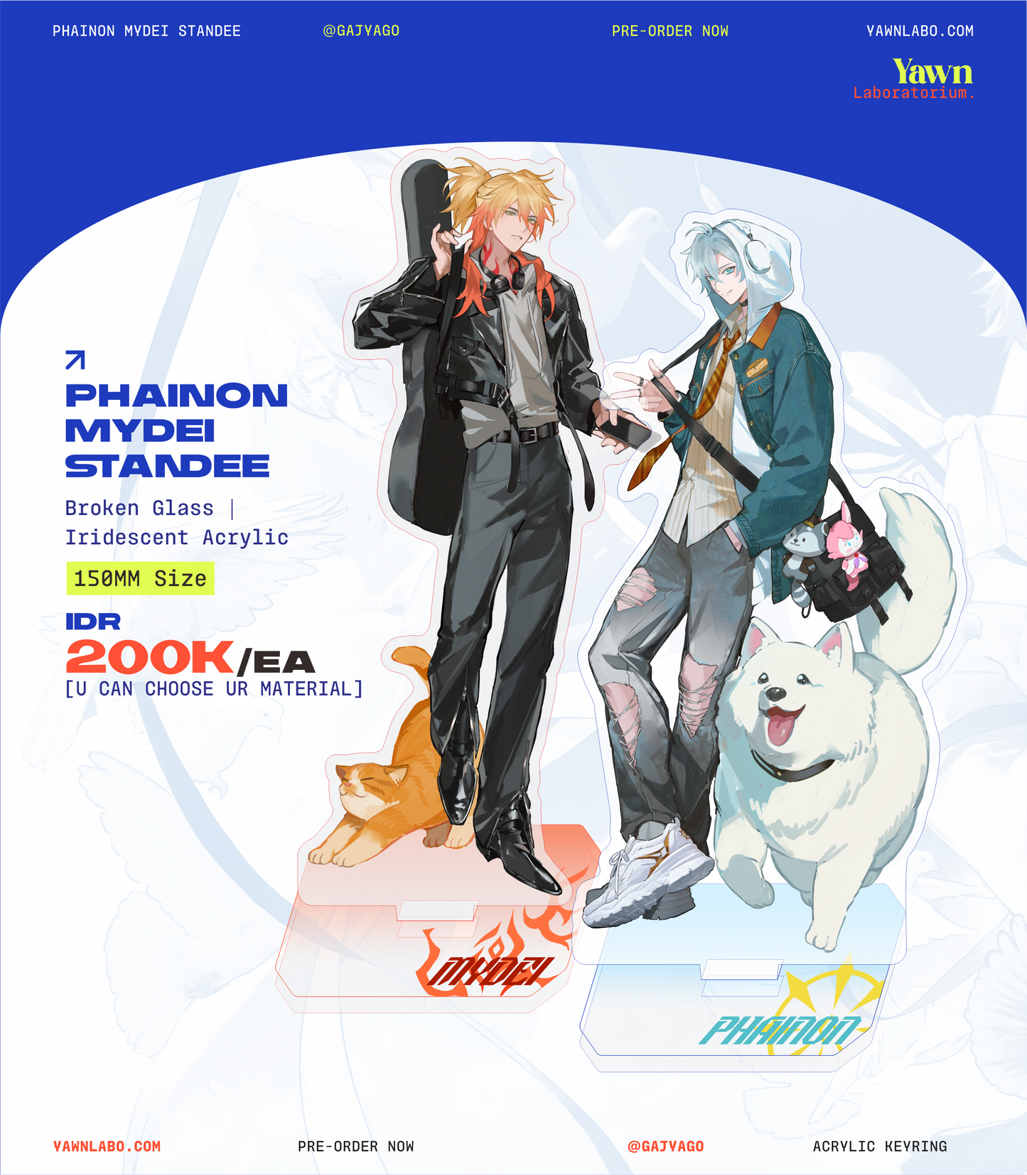 Phainon & Mydei Holographic Acrylic Standee