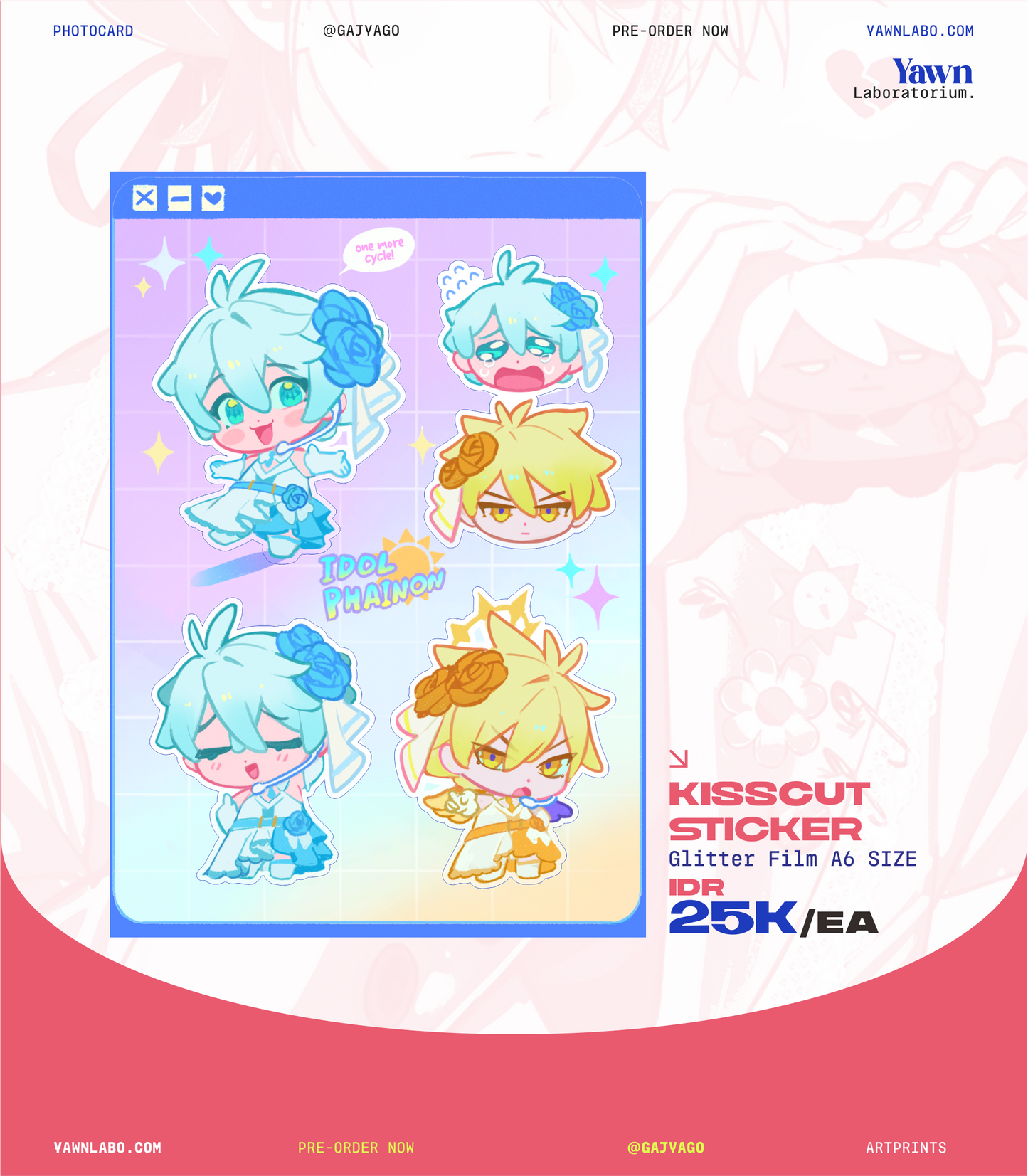 [GAJYAGO] IDOL Phainon Kisscut Stickers