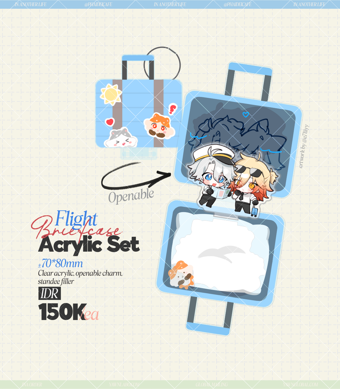 [PILOT AU] Flight Briefcase PhaiDei Acrylic Charms