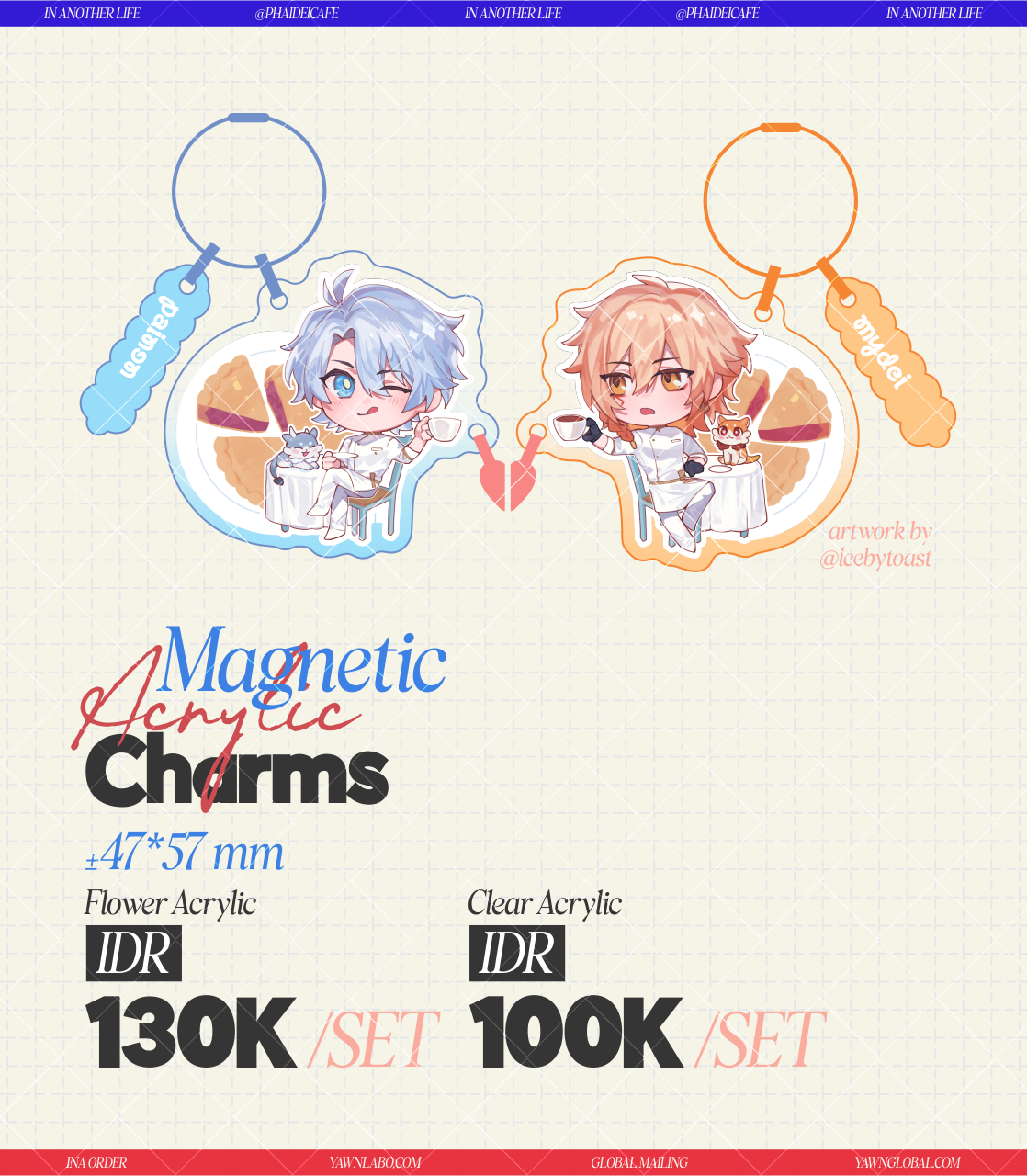 [CHEF AU] Tea Time PhaiDei Magnetic Acrylic Charms