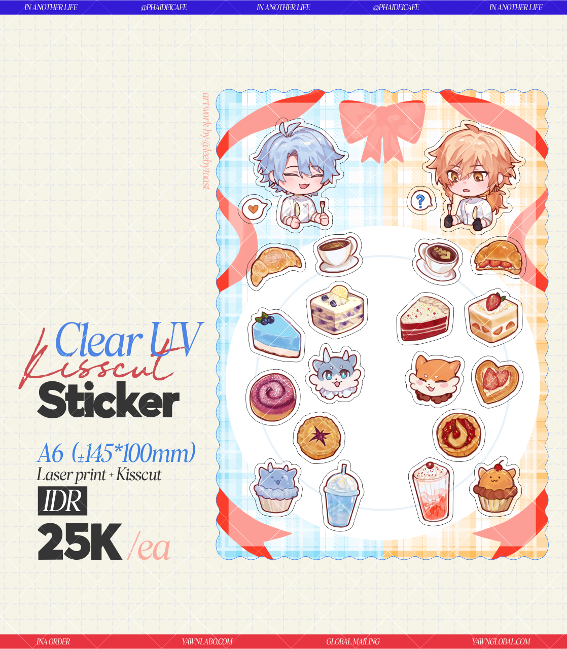 [CHEF AU] Tea Time PhaiDei Clear Kisscut Sticker