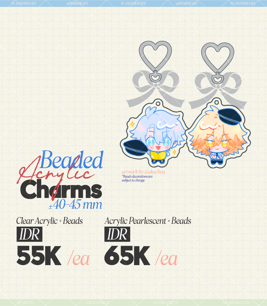[PILOT AU] Boarding Call PhaiDei Acrylic Charms