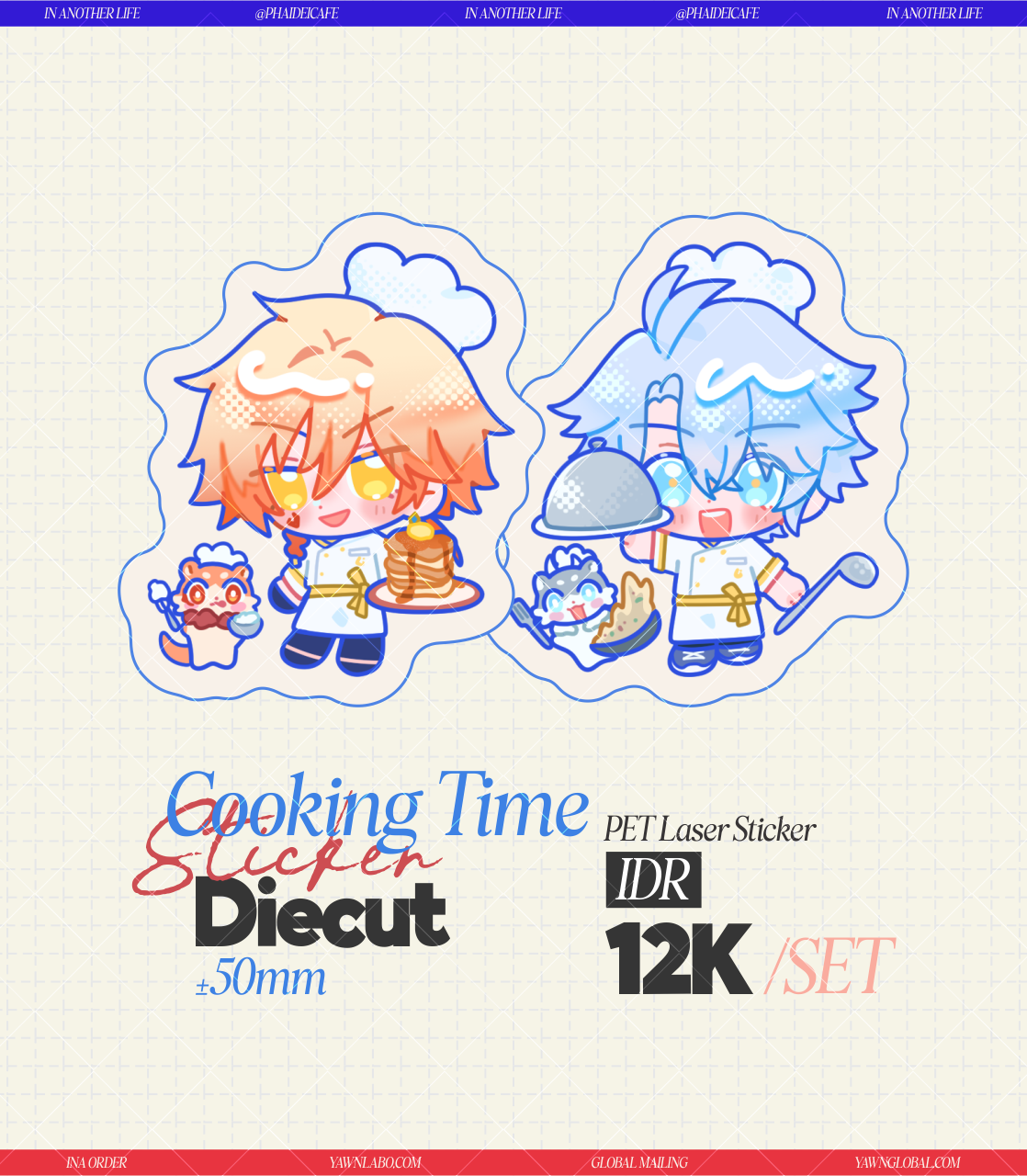 [CHEF AU] Cooking PhaiDei Clear Diecut Sticker