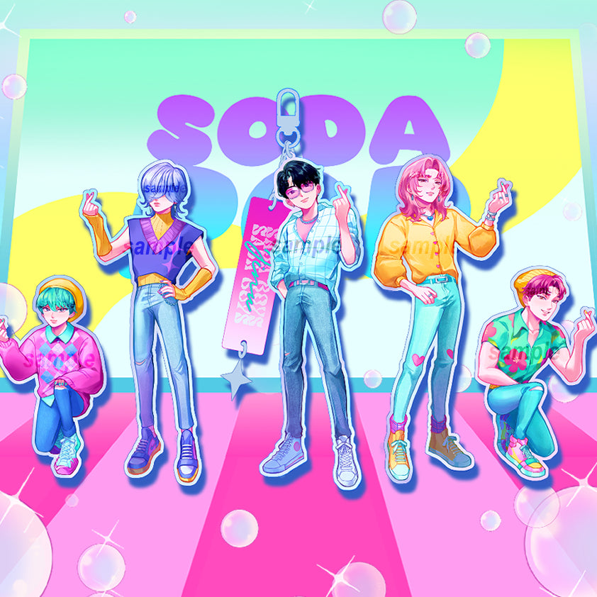 [315LOGY] KDH Saja Boys Hologram Acrylic Keychain Set