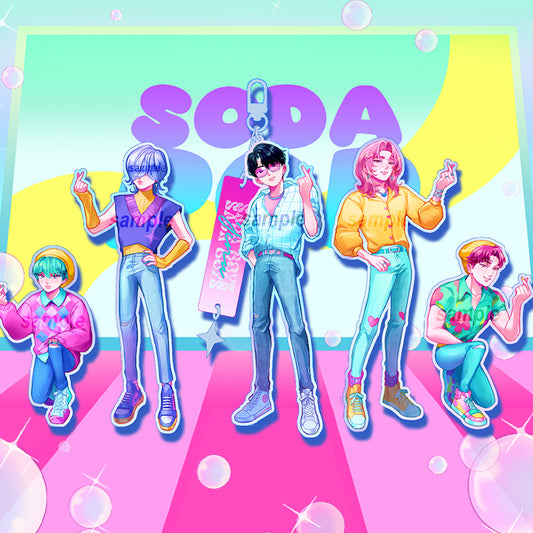 [315LOGY] KDH Saja Boys Hologram Acrylic Keychain Set