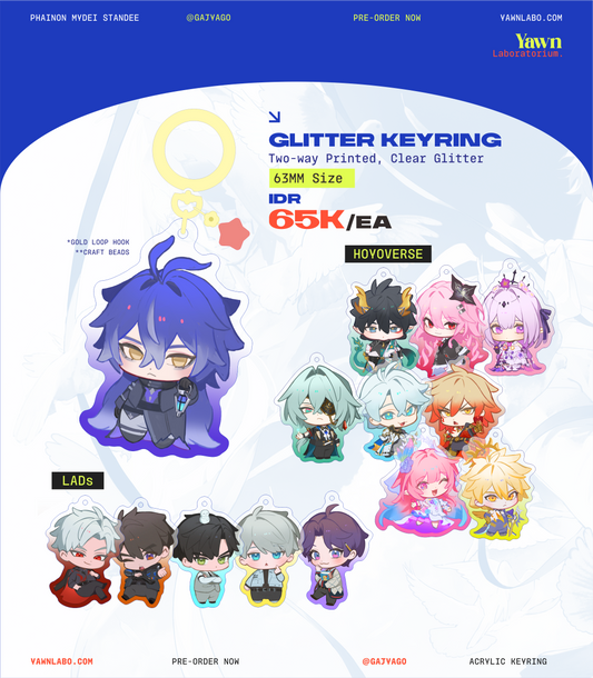 [GAJYAGO] Glitter Acrylic Keyring