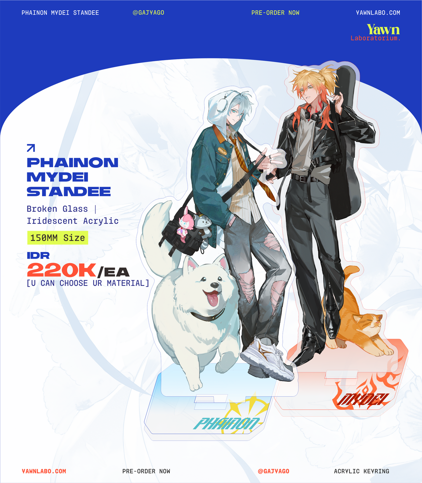 [GAJYAGO] Phainon & Mydei Holographic Acrylic Standee