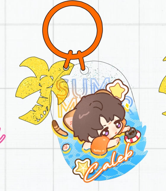 [DOKIOKIO] LOVE & DEEPSPACE summer kitty keychain and print