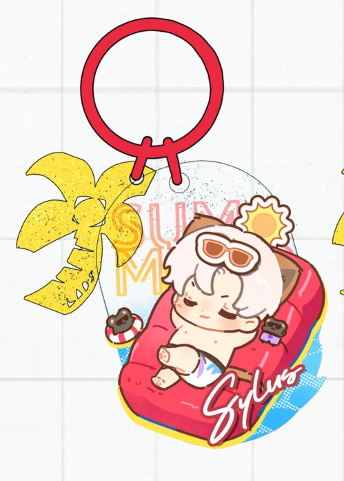 [DOKIOKIO] LOVE & DEEPSPACE summer kitty keychain and print