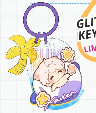[DOKIOKIO] LOVE & DEEPSPACE summer kitty keychain and print