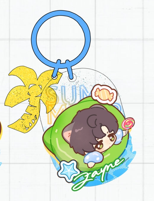 [DOKIOKIO] LOVE & DEEPSPACE summer kitty keychain and print